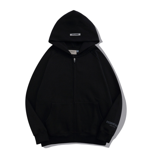 FOG Pullover Zipper Hoodie Black