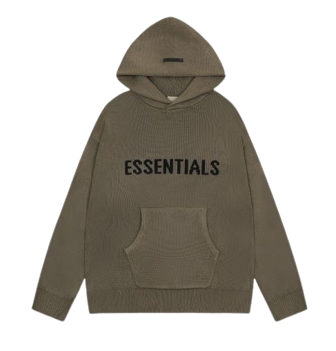 FOG Double Line Jacquard Wool Hoodie Wheat brown
