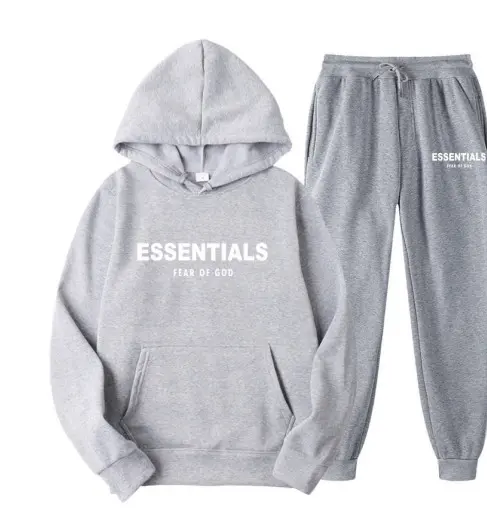 FOG Grey White Print Tracksuit